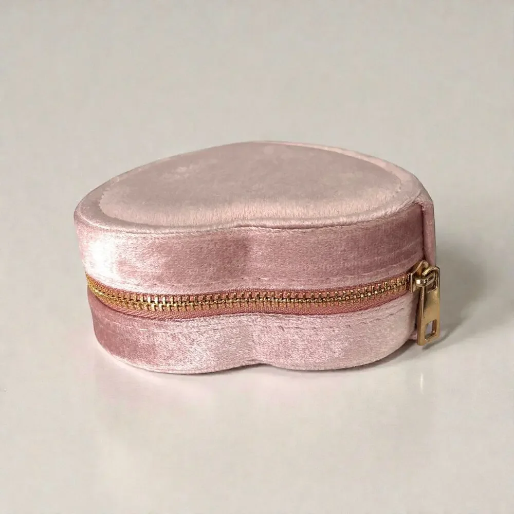 Heart Shaped Velvet Jewelry Box